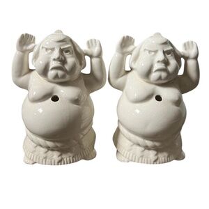 Vintage Benihana of Tokyo sumo wrestler ceramic tiki mugs. Set
